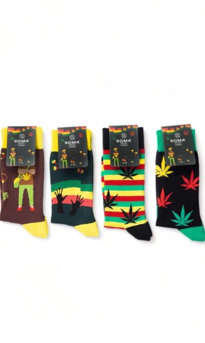Κάλτσες Ανδρικές Βαμβακερές Soma Socks Cannabi - Viokal