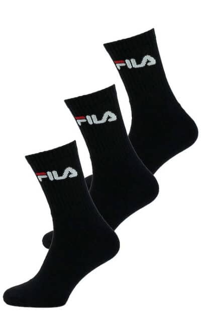 Fila Αθλητικές Κάλτσες Μαύρες 3 Ζεύγη