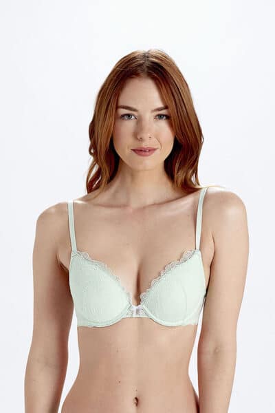 Pretty Polly Lola Push Up Σουτιέν με Δαντέλα - Μέντα